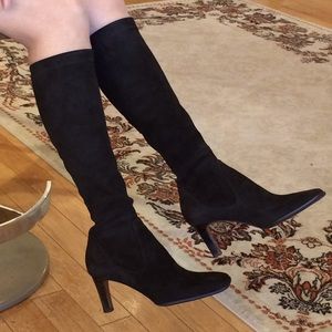 COPY - Cole Haan. Black Tall Suede Boots.